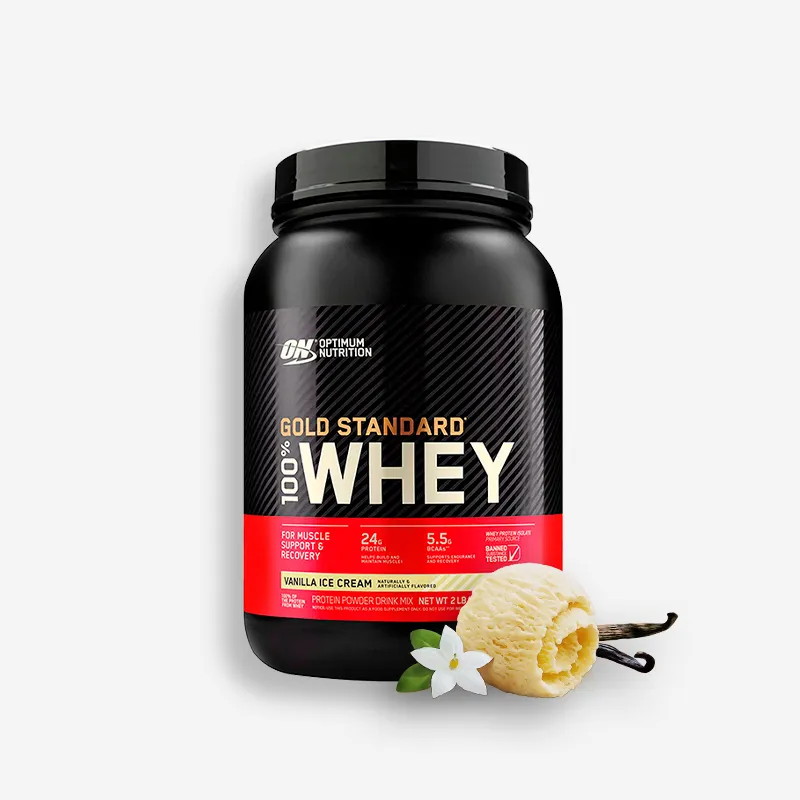 100 % WHEY GOLD STANDARD 2 LIBRAS SABOR VAINILLA ICE CREAM - OPTIMUM NUTRITION