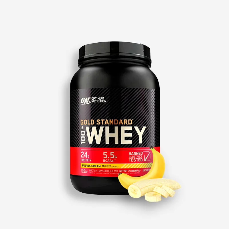 100 % WHEY GOLD STANDARD 2 LIBRAS SABOR BANANA - OPTIMUM NUTRITION