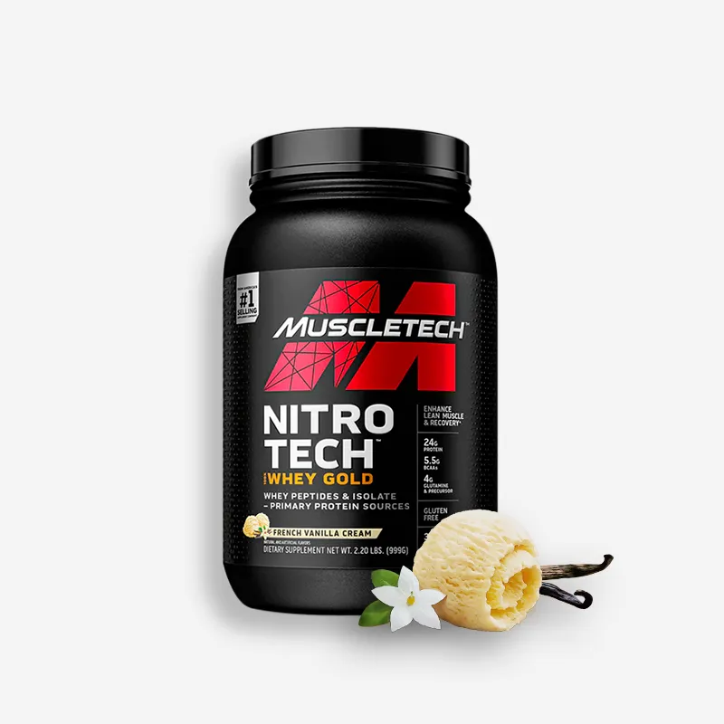 NITRO TECH WHEY GOLD 2 LIBRAS SABOR VAINILLA - MUSCLETECH