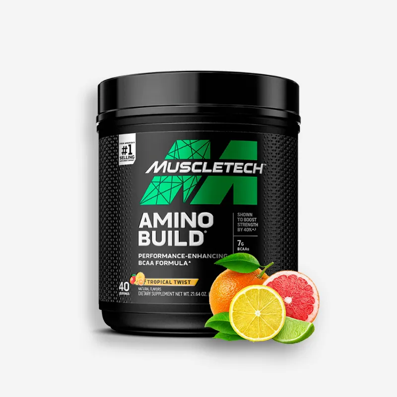 AMINO BUILD 40 SERVICIOS SABOR TROPICAL TWIST - MUSCLETECH