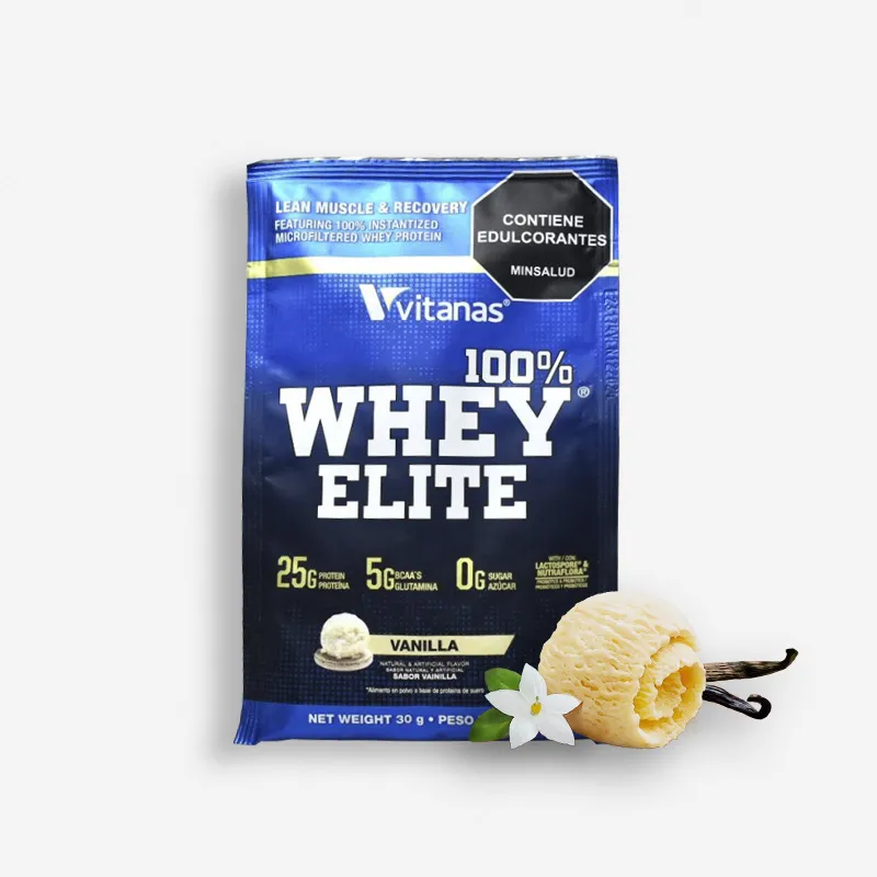 UNIDAD SOBRE WHEY ELITE 30 GRAMOS SABOR VAINILLA - VITANAS