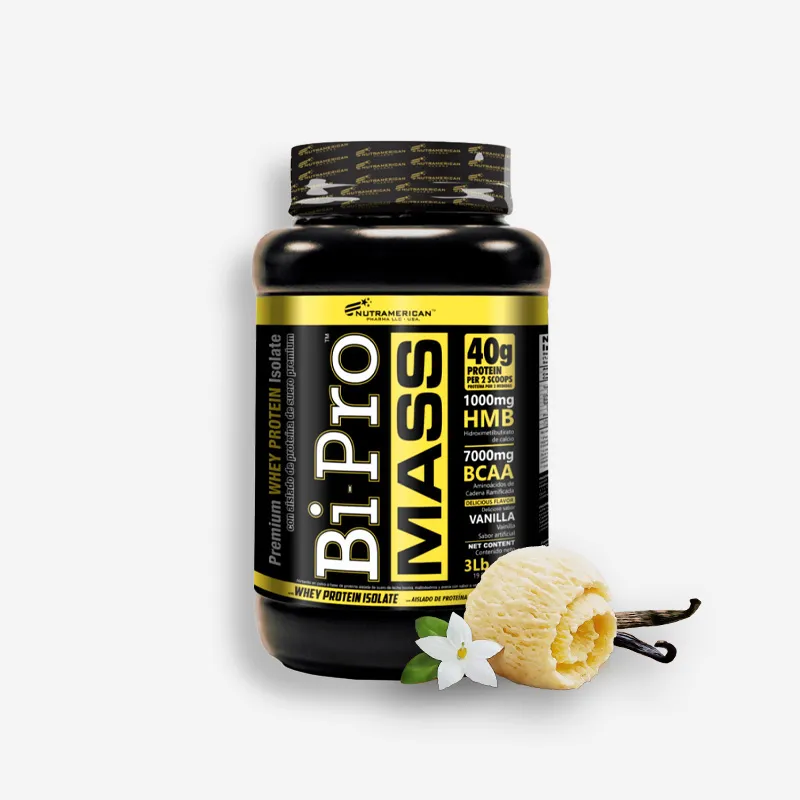 BIPRO MASS 3 LIBRAS SABOR VAINILLA - NUTRAMERICAN