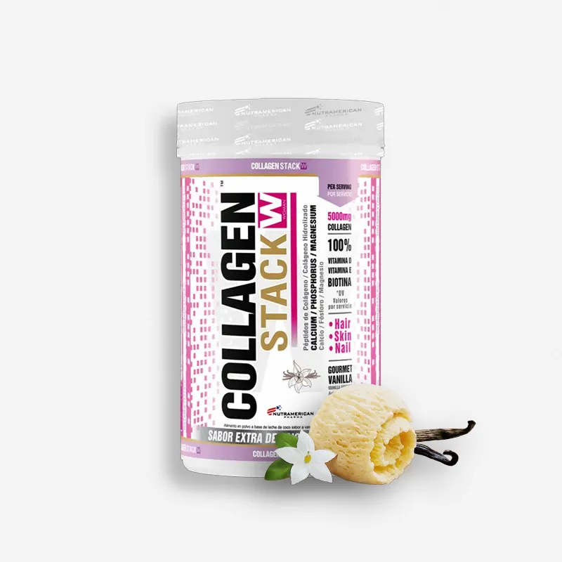 COLLAGEN STACK 585 GRAMOS SABOR VAINILLA - NUTRAMERICAN