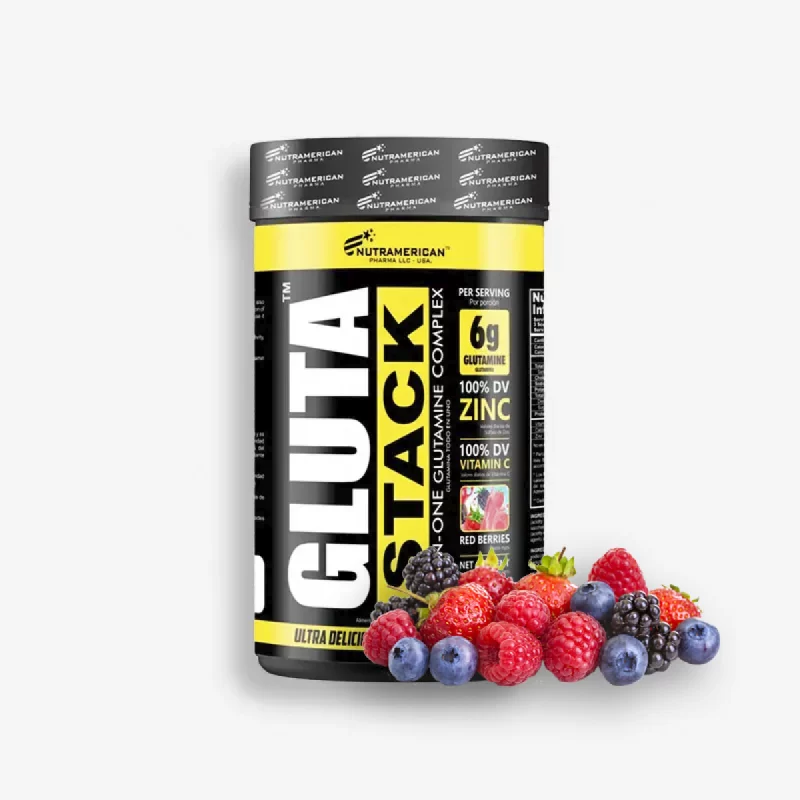 GLUTA STACK 1.1 LIBRAS SABOR FRUTOS ROJOS - NUTRAMERICAN