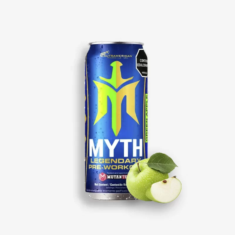 UNIDAD LATA MYTH LEGENDARY 250 MILILITROS SABOR GREEN APPLE - NUTRAMERICAN
