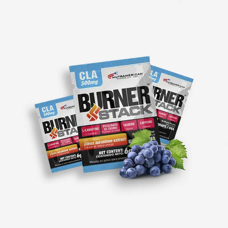 UNIDAD SOBRE BURNER STACK 6 GRAMOS SABOR UVA - NUTRAMERICAN