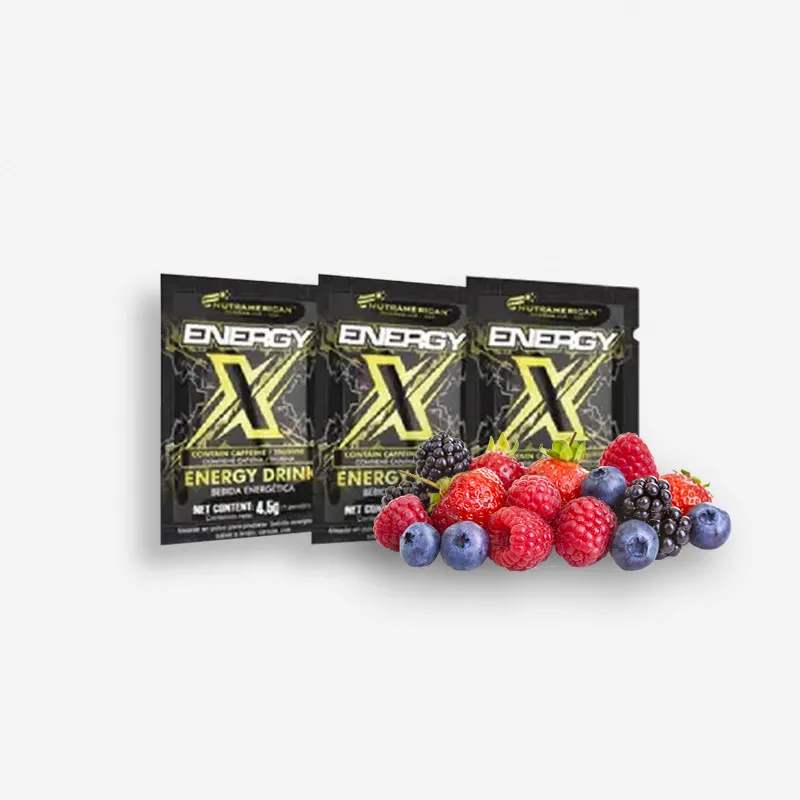 RISTA ENERGY X 30 SOBRES SABOR FRUTOS ROJOS - NUTRAMERICAN