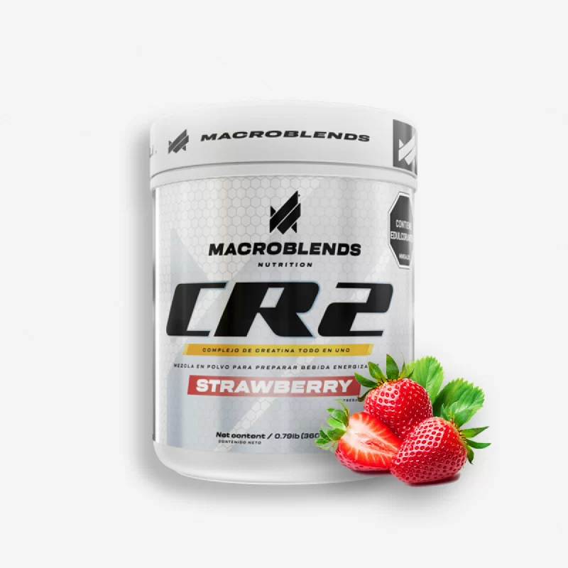 CR2 CREATINE 60 SERVICIOS SABOR FRESA - MACRO BLENDS