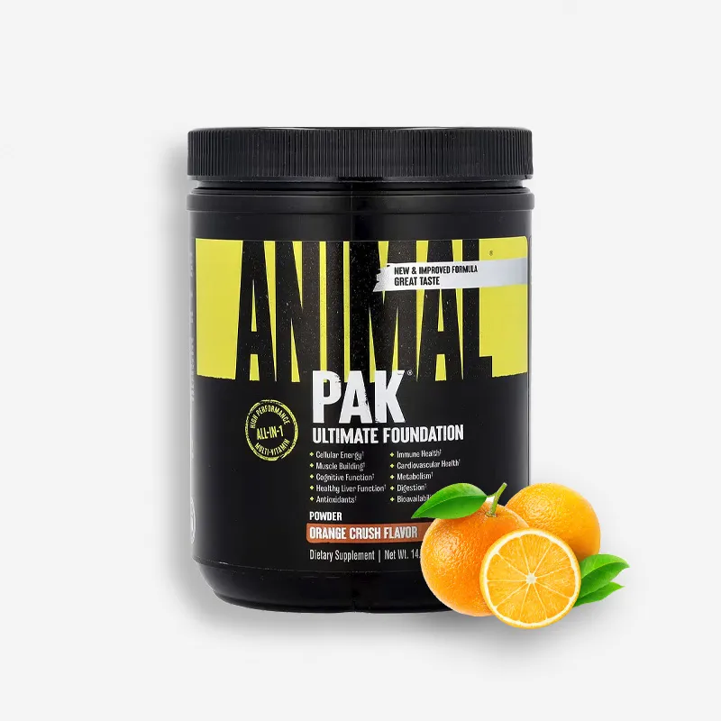 ANIMAL PAK POLVO 30 SERVICIOS SABOR ORANGE - UNIVERSAL