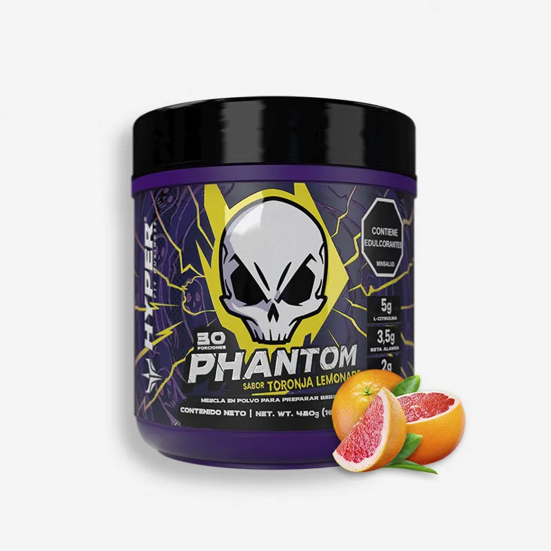 PHANTOM PRE-WORKOUT HYPER 30 SERVICIOS SABOR TORONJA LEMONADE
