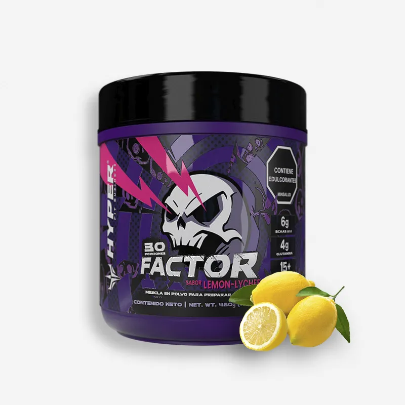 FACTOR BCAA HYPER 30 SERVICIOS SABOR LEMON LYCHE