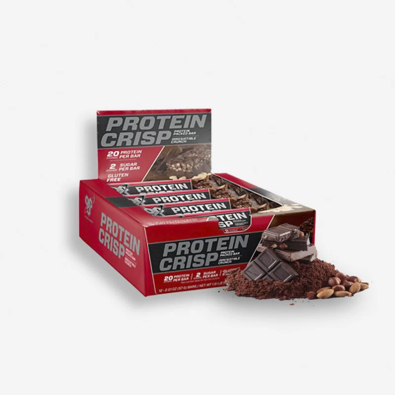 CAJA PROTEIN CRISP X12 UNIDADES CHOCOLATE CRUNCH - BSN