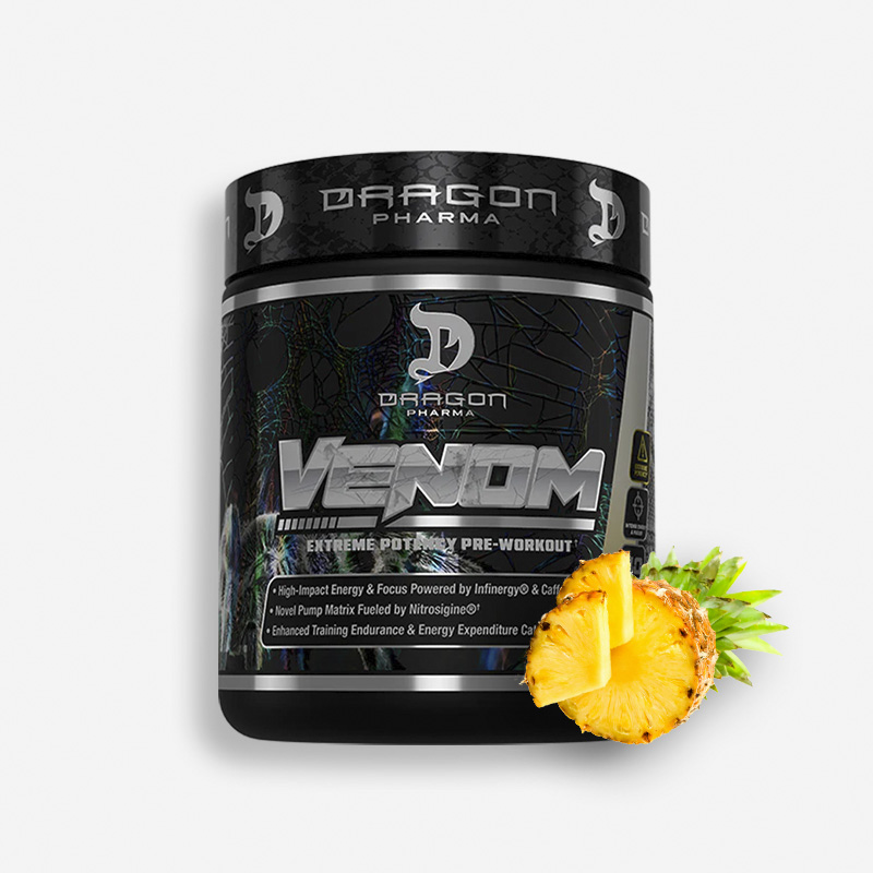 VENOM PREWORKOUT 40 SERVICIOS SABOR PIÑA COLADA - DRAGON PHARMA