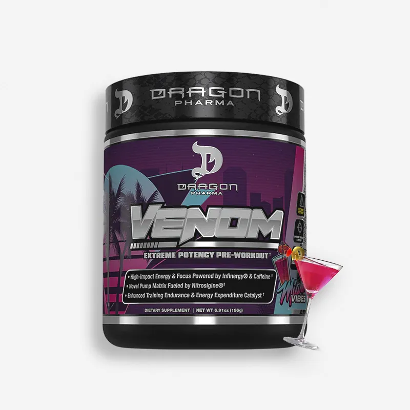 VENOM PREWORKOUT 40 SERVICIOS SABOR MIAMI VIBES - DRAGON PHARMA