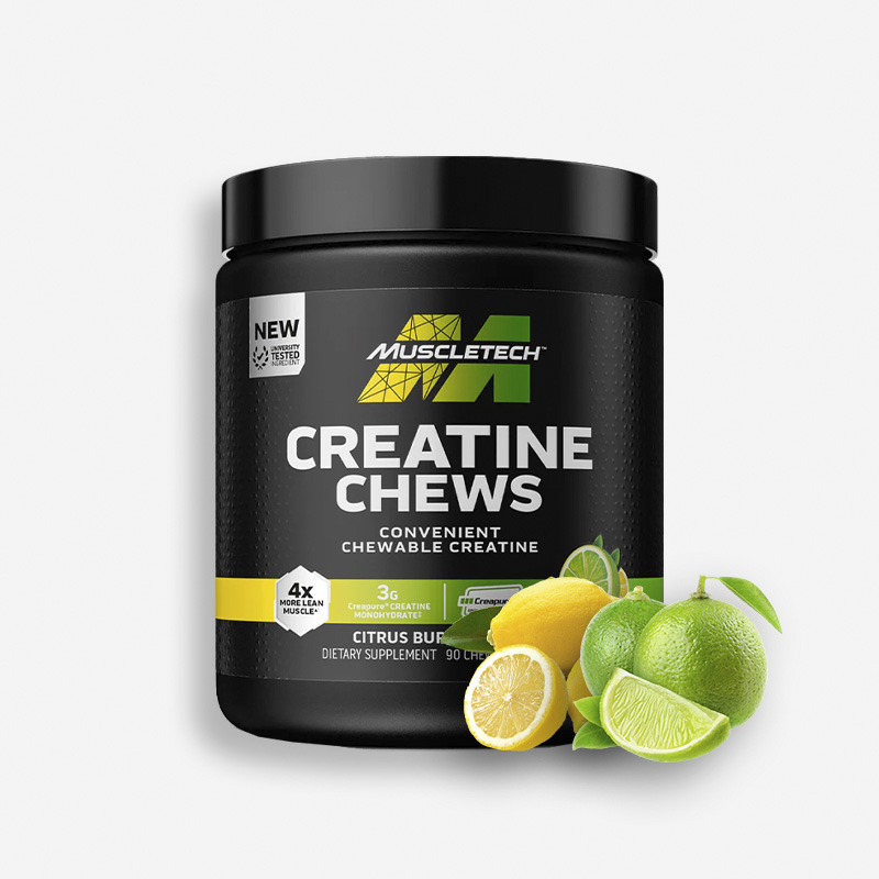 CREATINE CHEWS 90 TABLETAS SABOR CITRUS BURST - MUSCLETECH