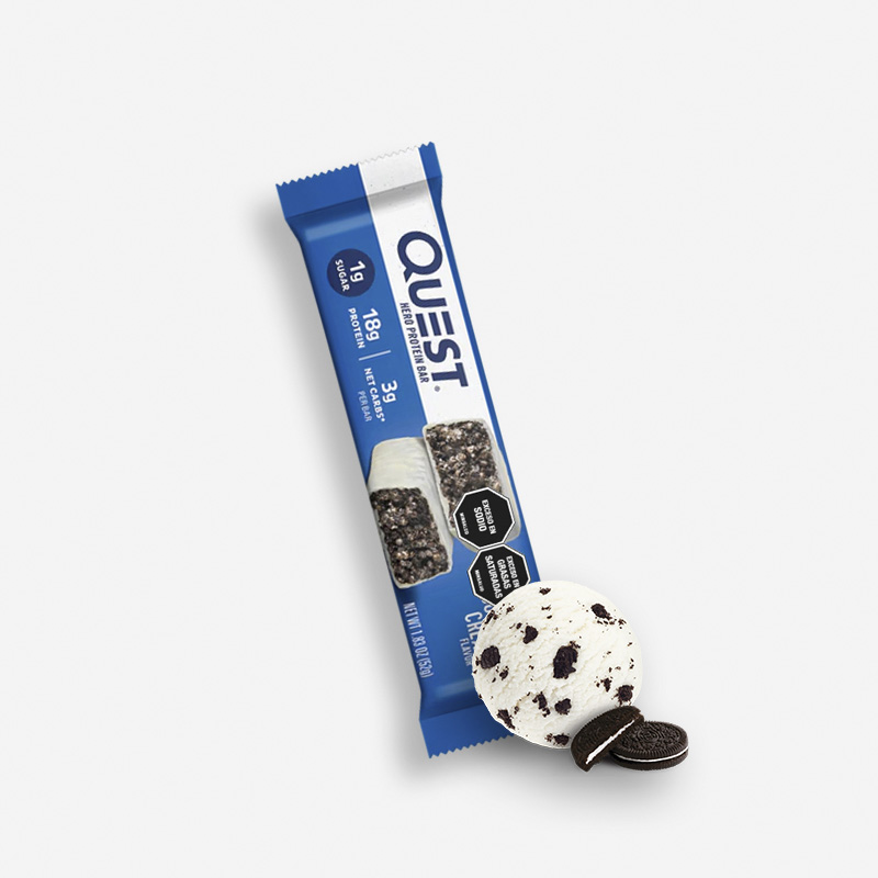 UNIDAD QUEST HERO PROTEIN BAR 52 GRAMOS SABOR COOKIES AND CREAM