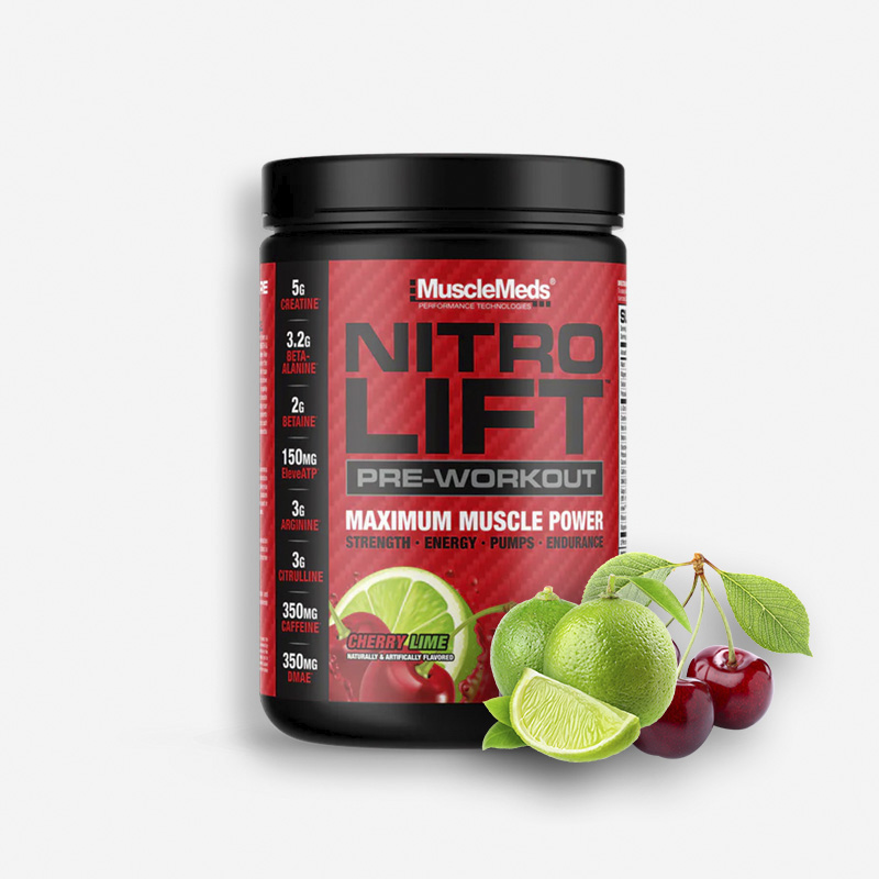 NITRO LIFT PRE-WORKOUT SABOR CHERRY LIME 40 SERVICIOS - MUSCLEMEDS