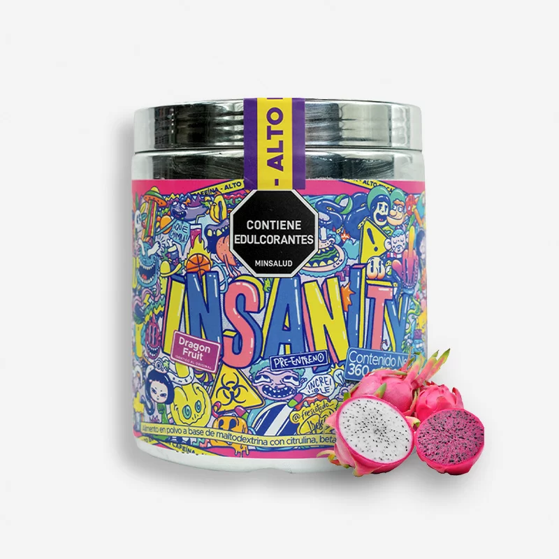 INSANITY PRE-WORKOUT 18 SERVICIOS SABOR DRAGON FRUIT - IMN