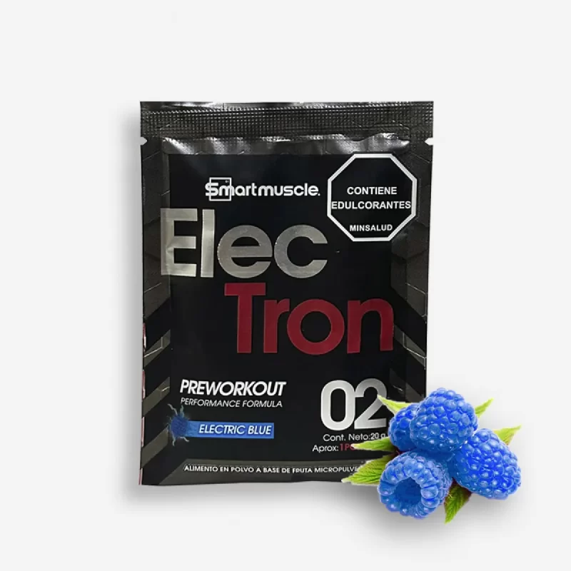 UNIDAD ELECTRON PRE-ENTRENO 20 GRAMOS SABOR ELECTRY BLUE - SMART MUSCLE
