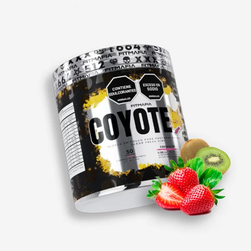COYOTE POLVO DE ELECTROLITOS 50 SERVICIOS SABOR FRESA KIWI - FITMAFIA