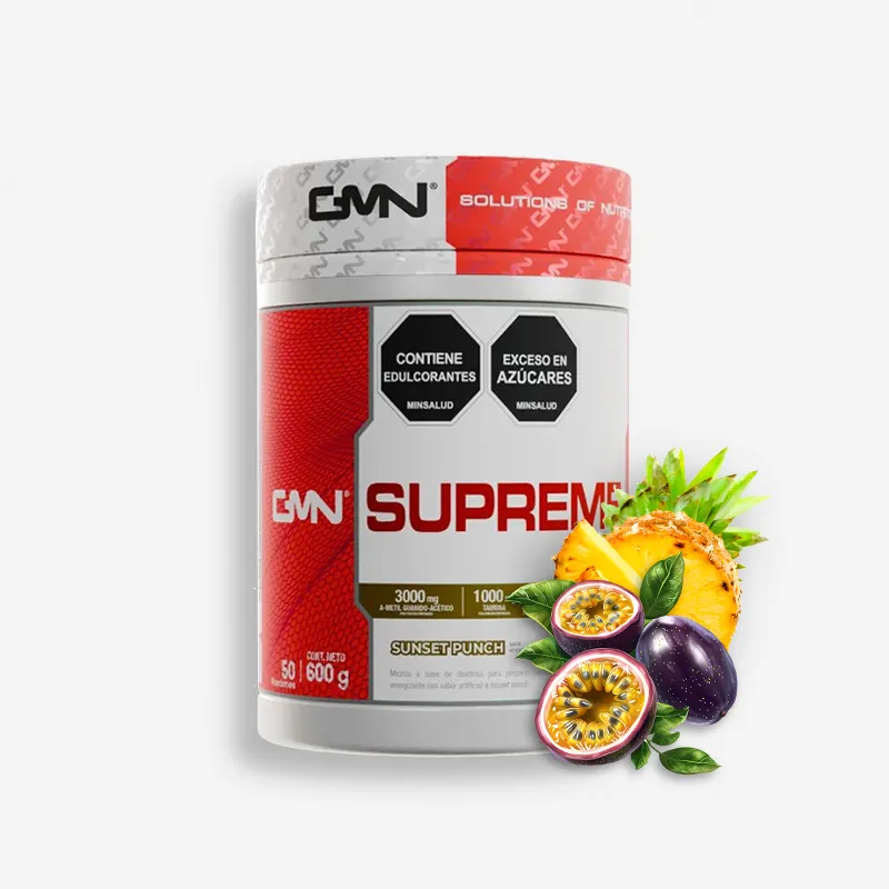 SUPREME PRE ENTRENO 50 SERVICIOS SABOR SUNSET PUNCH - GMN