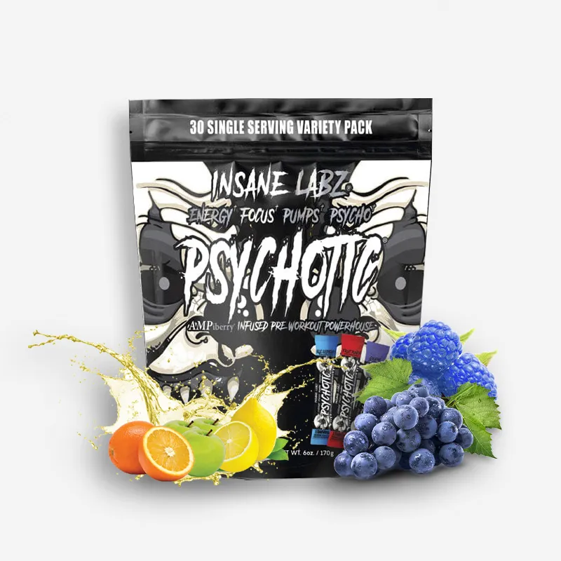 BOLSA PSYCHOTIC BLACK SACHETS 30 SOBRES SURTIDOS - INSANE LABZ