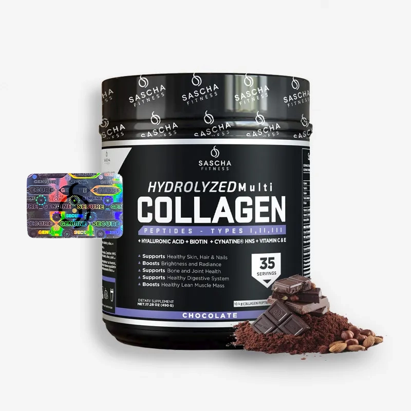 COLLAGEN HYDROLYZED SASCHA FITNESS 35 SERVICIOS SABOR CHOCOLATE