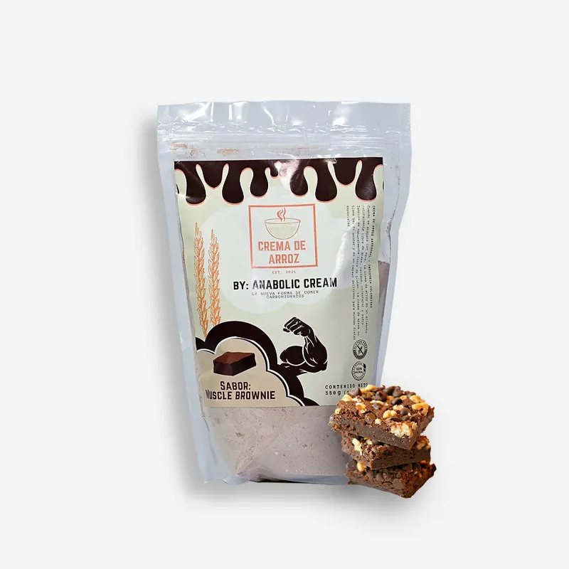 CREMA DE ARROZ MUSCLE BROWNIE 550 GRAMOS 12 SERV - ANABOLIC CREAM