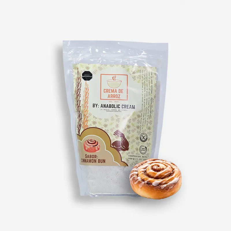 CREMA DE ARROZ MUSCLE CINNAMON BUN 550 GRAMOS 12 SERV - ANABOLIC CREAM