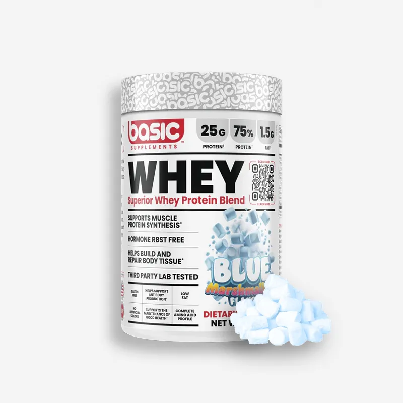 BASIC WHEY 2 LIBRAS SABOR BLUE MARSHMALLOW - BASIC SUPPLEMENTS