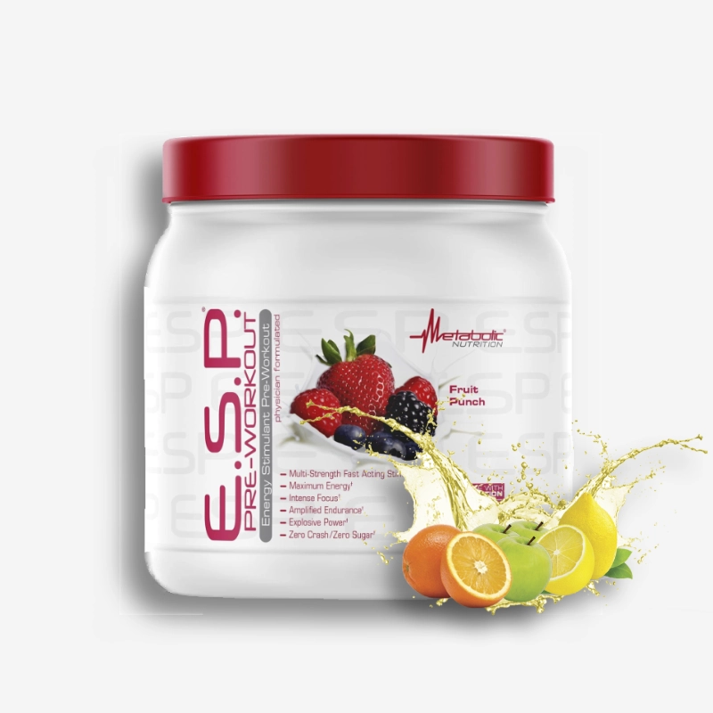 E.S.P PRE-WORKOUT METABOLIC SABOR FRUIT PUNCH 90 SERVICIOS